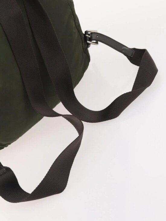 PRADA Backpack Nylon Green Silver Auth 174558 main image 13
